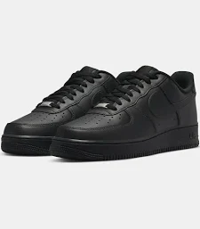 Black Unisex Sneakers Nike Air Force 1 Shoes (40)