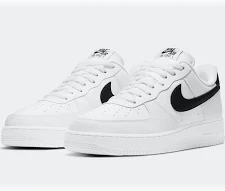 White/ Black Nike Tick Unisex Sneakers Nike Air Force 1 Shoes