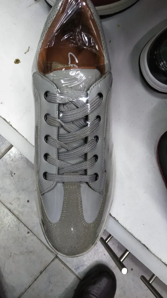 grey sneakers