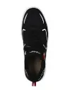 black mesh and synthetic panel sneakers