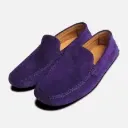 purple suede men's loafer 